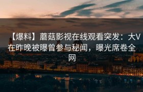 【爆料】蘑菇影视在线观看突发：大V在昨晚被曝曾参与秘闻，曝光席卷全网