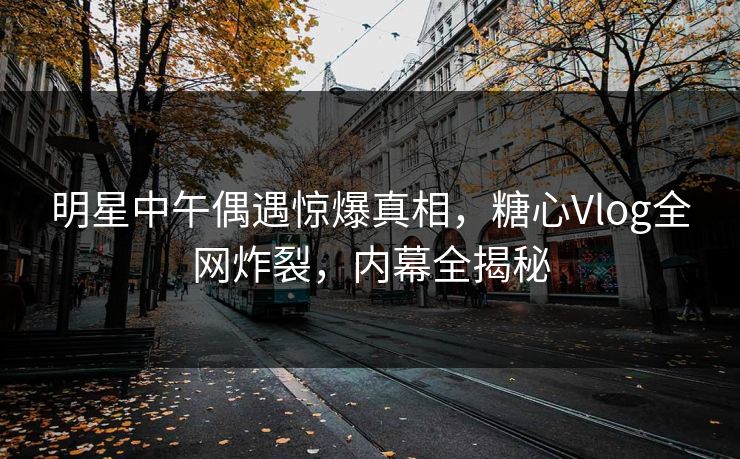 明星中午偶遇惊爆真相，糖心Vlog全网炸裂，内幕全揭秘