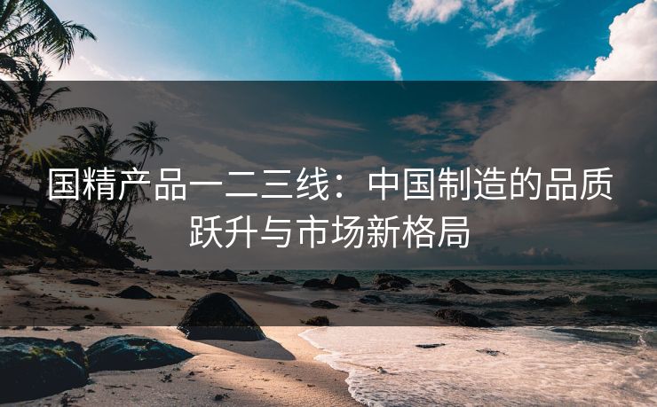 国精产品一二三线：中国制造的品质跃升与市场新格局